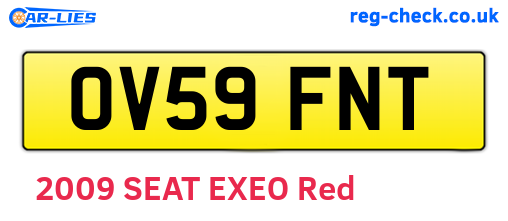 OV59FNT are the vehicle registration plates.