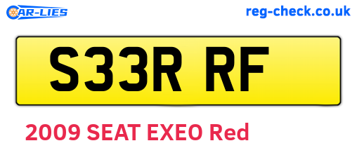 S33RRF are the vehicle registration plates.