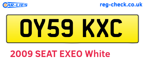OY59KXC are the vehicle registration plates.