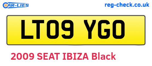 LT09YGO are the vehicle registration plates.