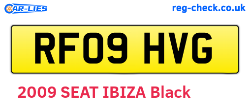 RF09HVG are the vehicle registration plates.