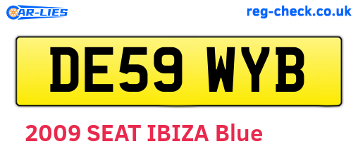 DE59WYB are the vehicle registration plates.