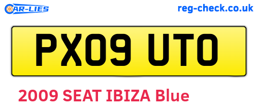 PX09UTO are the vehicle registration plates.