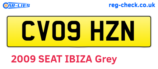 CV09HZN are the vehicle registration plates.