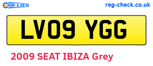LV09YGG are the vehicle registration plates.