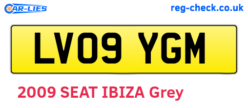 LV09YGM are the vehicle registration plates.