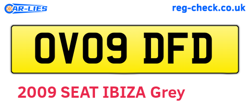 OV09DFD are the vehicle registration plates.