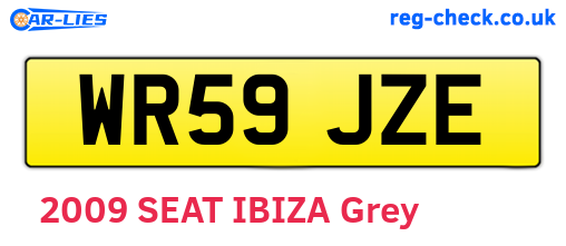 WR59JZE are the vehicle registration plates.