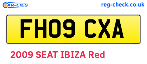 FH09CXA are the vehicle registration plates.