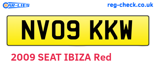 NV09KKW are the vehicle registration plates.