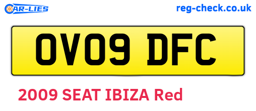 OV09DFC are the vehicle registration plates.