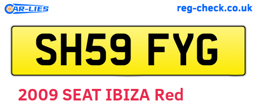 SH59FYG are the vehicle registration plates.