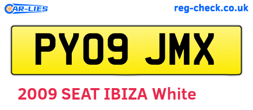 PY09JMX are the vehicle registration plates.
