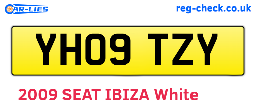 YH09TZY are the vehicle registration plates.