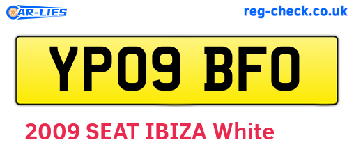 YP09BFO are the vehicle registration plates.