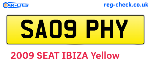 SA09PHY are the vehicle registration plates.