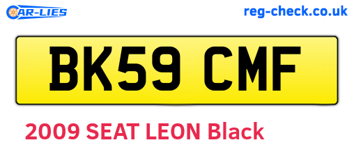 BK59CMF are the vehicle registration plates.
