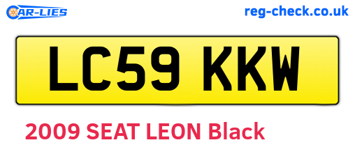 LC59KKW are the vehicle registration plates.