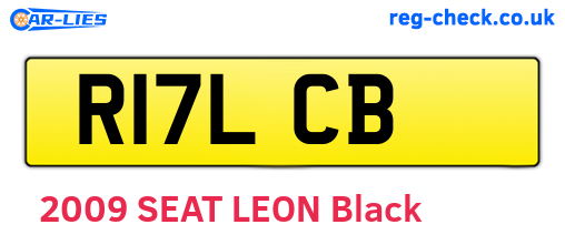 R17LCB are the vehicle registration plates.