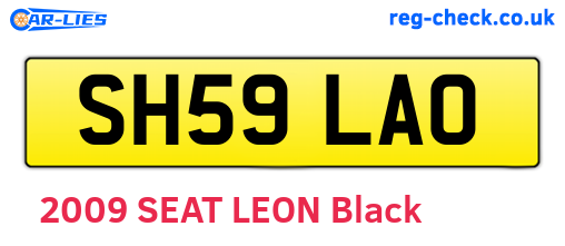 SH59LAO are the vehicle registration plates.