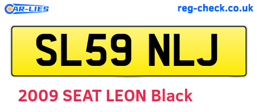 SL59NLJ are the vehicle registration plates.