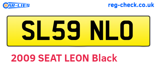 SL59NLO are the vehicle registration plates.