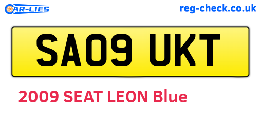 SA09UKT are the vehicle registration plates.