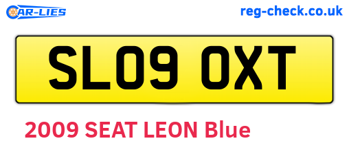 SL09OXT are the vehicle registration plates.
