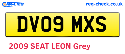 DV09MXS are the vehicle registration plates.
