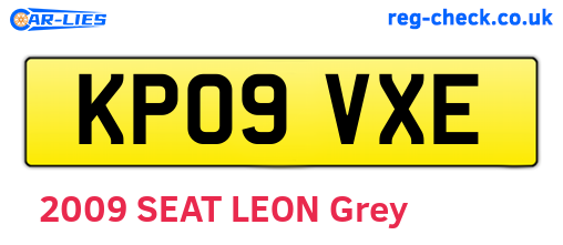 KP09VXE are the vehicle registration plates.