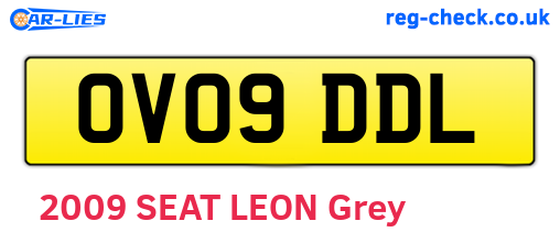 OV09DDL are the vehicle registration plates.