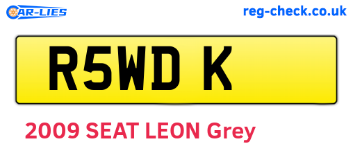 R5WDK are the vehicle registration plates.