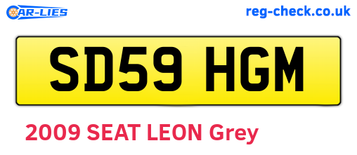 SD59HGM are the vehicle registration plates.