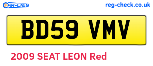 BD59VMV are the vehicle registration plates.