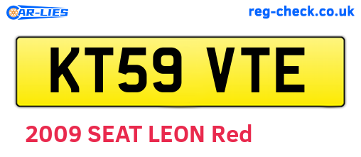 KT59VTE are the vehicle registration plates.