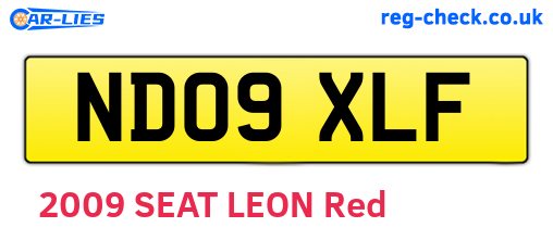 ND09XLF are the vehicle registration plates.