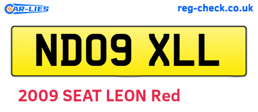 ND09XLL are the vehicle registration plates.