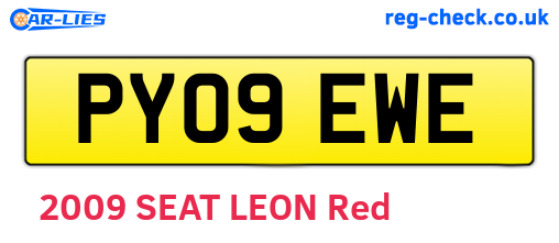 PY09EWE are the vehicle registration plates.