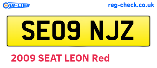 SE09NJZ are the vehicle registration plates.