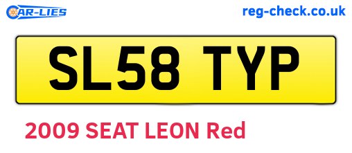 SL58TYP are the vehicle registration plates.