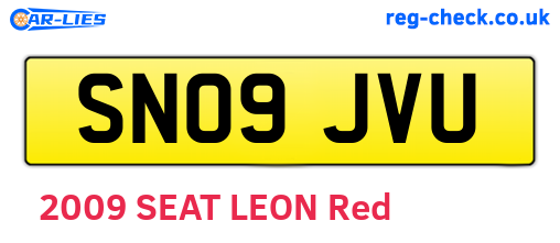 SN09JVU are the vehicle registration plates.