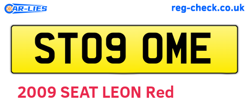 ST09OME are the vehicle registration plates.