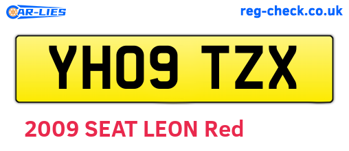 YH09TZX are the vehicle registration plates.
