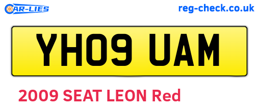 YH09UAM are the vehicle registration plates.