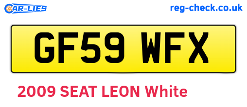 GF59WFX are the vehicle registration plates.