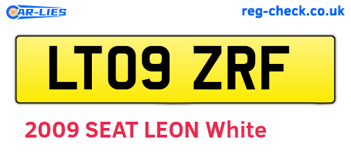 LT09ZRF are the vehicle registration plates.
