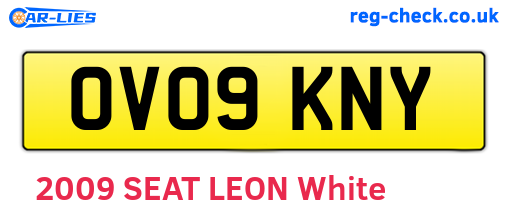 OV09KNY are the vehicle registration plates.