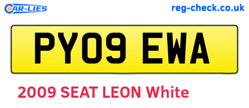 PY09EWA are the vehicle registration plates.