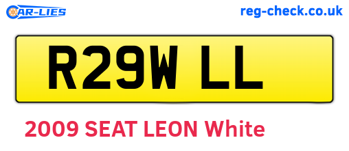 R29WLL are the vehicle registration plates.