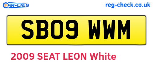 SB09WWM are the vehicle registration plates.